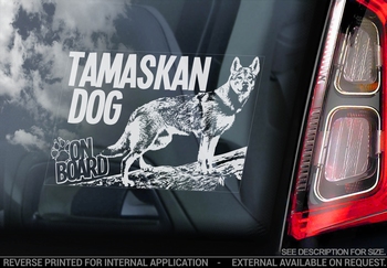 Tamaskan Dog 5 Hondensticker voor op de auto  Per Stuk