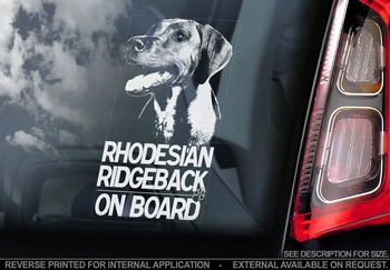 Rhodesian Ridgeback 2 Hondensticker voor op de auto  Per Stuk