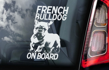 Franse Bulldog 1 Hondensticker voor op de auto  Per Stuk