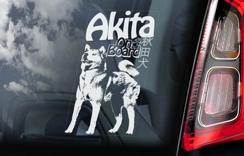 Japanse Akita Inu Hondensticker voor op de auto  Per Stuk