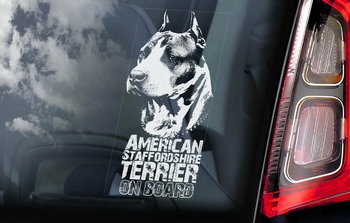 American Staffordshire Terrier 1 sticker voor op de auto  Per Stuk
