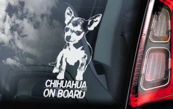 Chihuahua 1 Hondensticker voor op de auto  Per Stuk