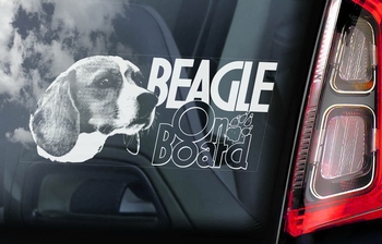 Beagle 2 Hondensticker voor op de auto  Per Stuk