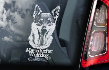 Marxdorfer Wolfdog Hondensticker voor op de auto  Per Stuk