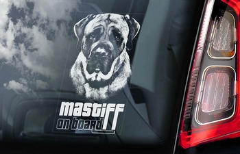 Mastiff 1 Hondensticker voor op de auto  Per Stuk