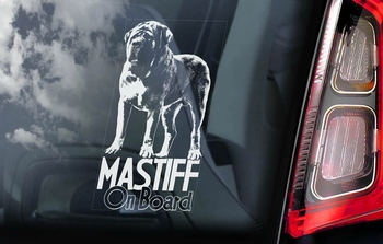 Mastiff 2 Hondensticker voor op de auto  Per Stuk