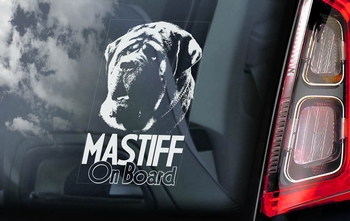 Mastiff 3 Hondensticker voor op de auto  Per Stuk