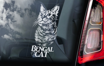 Bengal Cat 1 Kattensticker voor op de auto  Per Stuk
