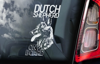 Hollandse Herder Hondensticker voor op de auto  Per Stuk