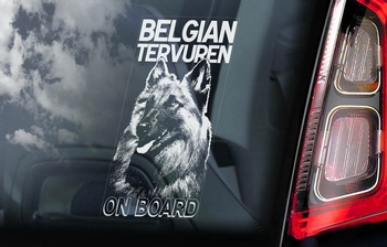 Belgian Tervuren Hondensticker voor op de auto  Per Stuk