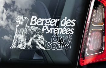 Berger de Pyrenese 3 Hondensticker voor op de auto  Per Stuk