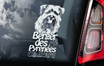 Berger de Pyrenese 4 Hondensticker voor op de auto  Per Stuk
