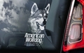 American Wolfdog Hondensticker voor op de auto Per Stuk