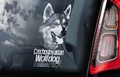 Tsjechoslowaakse Wolfhond 2  Hondensticker voor op de auto Per Stuk