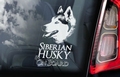 Siberische Husky  Hondensticker voor op de auto Per Stuk