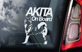 Amerikaanse Akita Inu 1  Hondensticker voor op de auto Per Stuk