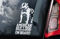 Amerikaanse Bulldog 1 Hondensticker voor op de auto Per Stuk