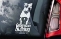 Amerikaanse Bulldog 2 Hondensticker voor op de auto Per Stuk
