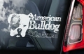 Amerikaanse Bulldog 3 Hondensticker voor op de auto Per Stuk