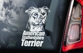 American Staffordshire Terrier 2 sticker voor op de auto Per Stuk