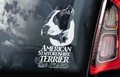 American Staffordshire Terrier 4 sticker voor op de auto Per Stuk