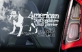 American Staffordshire BullTerrier 8 sticker voor op de auto Per Stuk