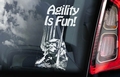 Agility is fun Hondensticker voor op de auto Per Stuk