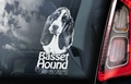 Basset Hound 2 Hondensticker voor op de auto Per Stuk