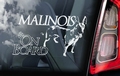 Belgian Malinois 4 Hondensticker voor op de auto Per Stuk